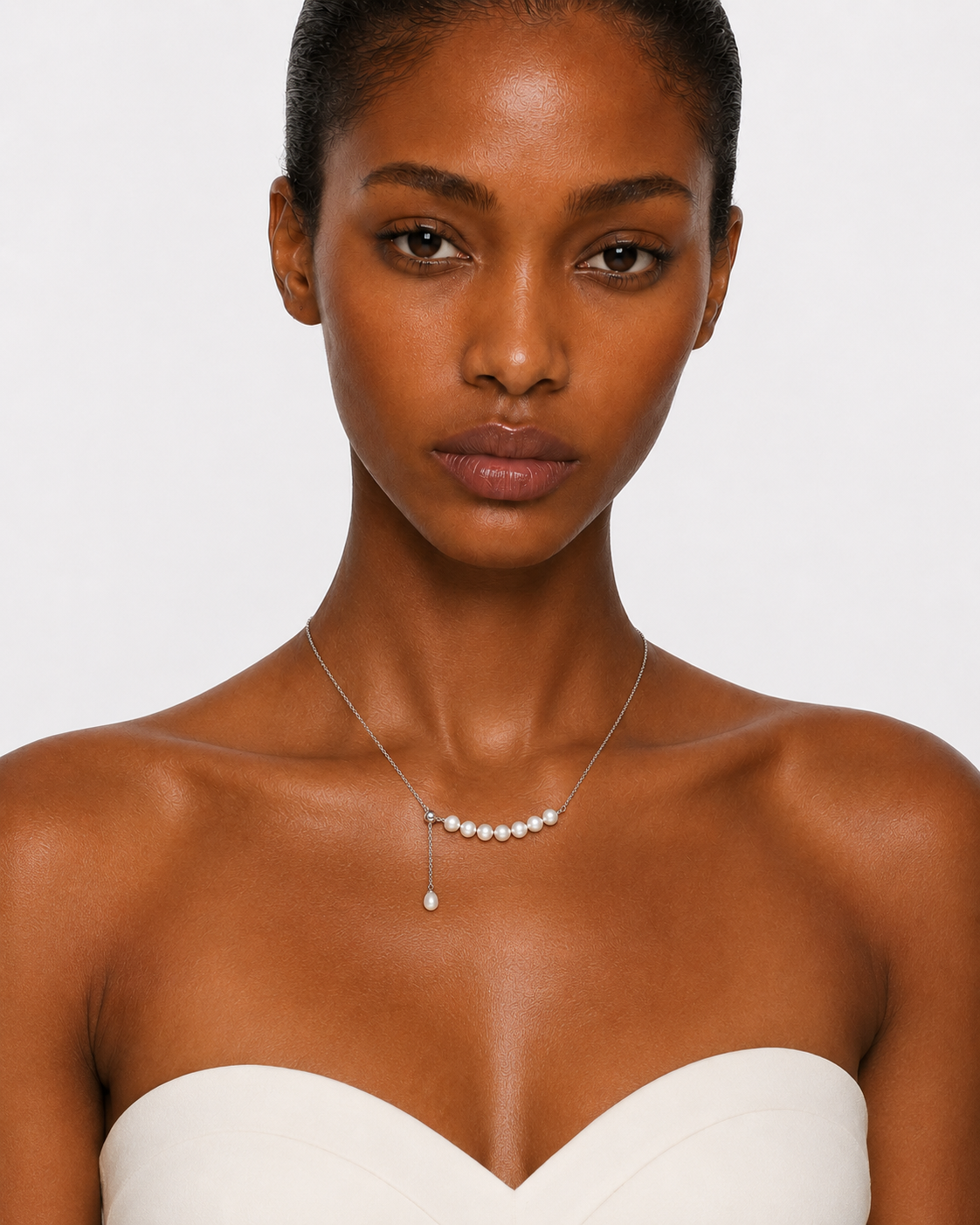 MARINA - PEARL BAR DROP NECKLACE