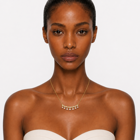 CATALINA - PEARL FRINGE NECKLACE