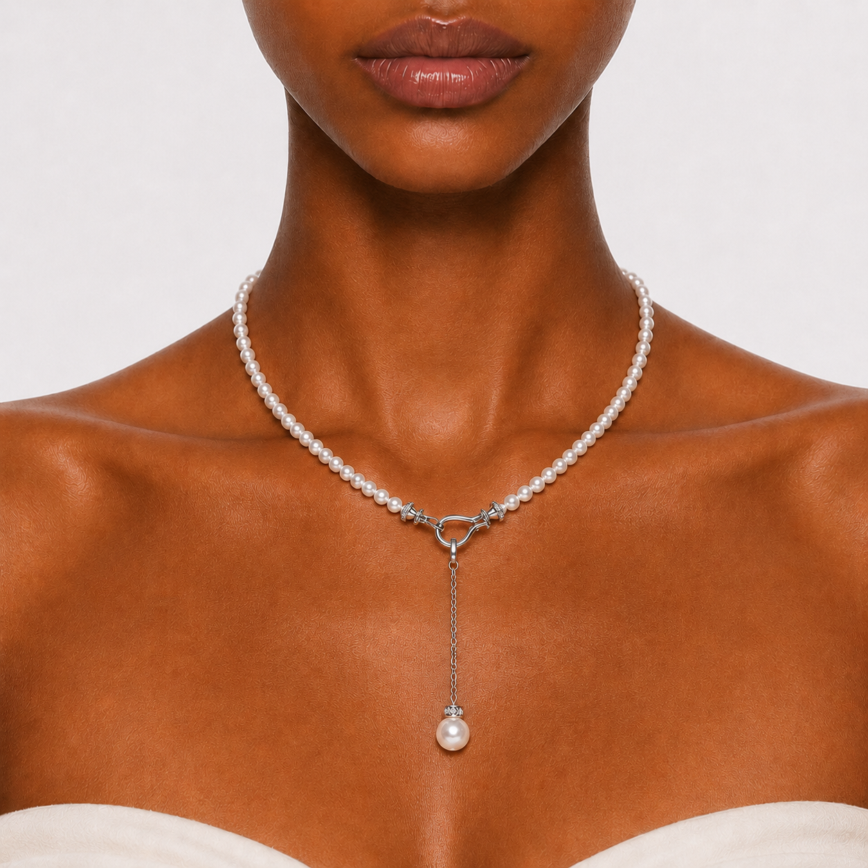 SEASIDE - PEARL LARIAT NECKLAC