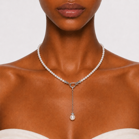 SEASIDE - PEARL LARIAT NECKLAC
