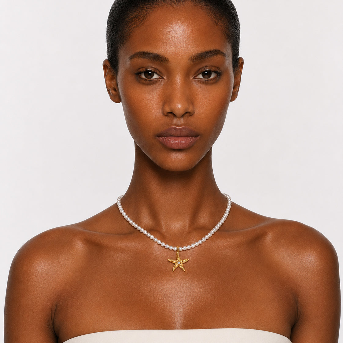 VENICE STAR - PEARL CHOKER NECKLACE