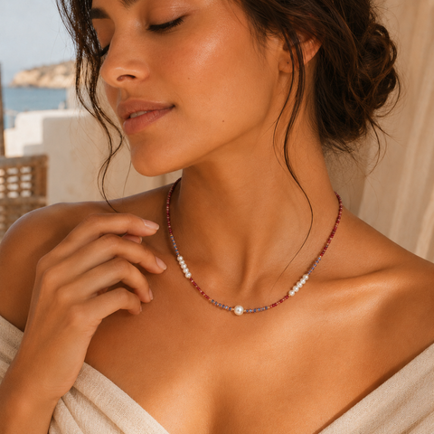 PACIFICA - PEARL STAR CHARM NECKLACE