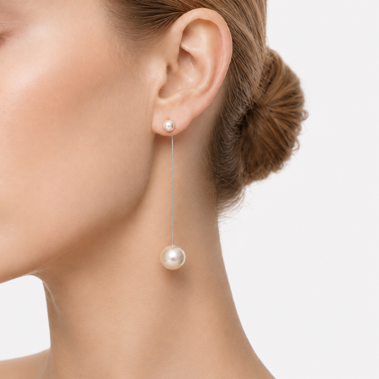 PALOMA - LONG PEARL BAR EARRINGS