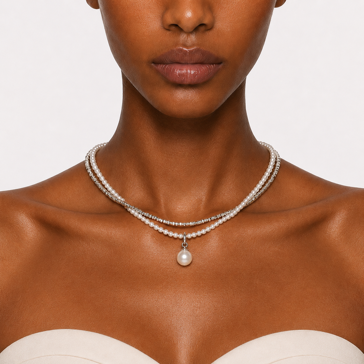 CARMEL - TEARDROP PEARL NECKLACE