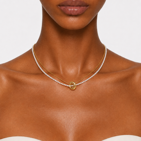 MALIBU KNOT - DOUBLE STRAND NECKLACE