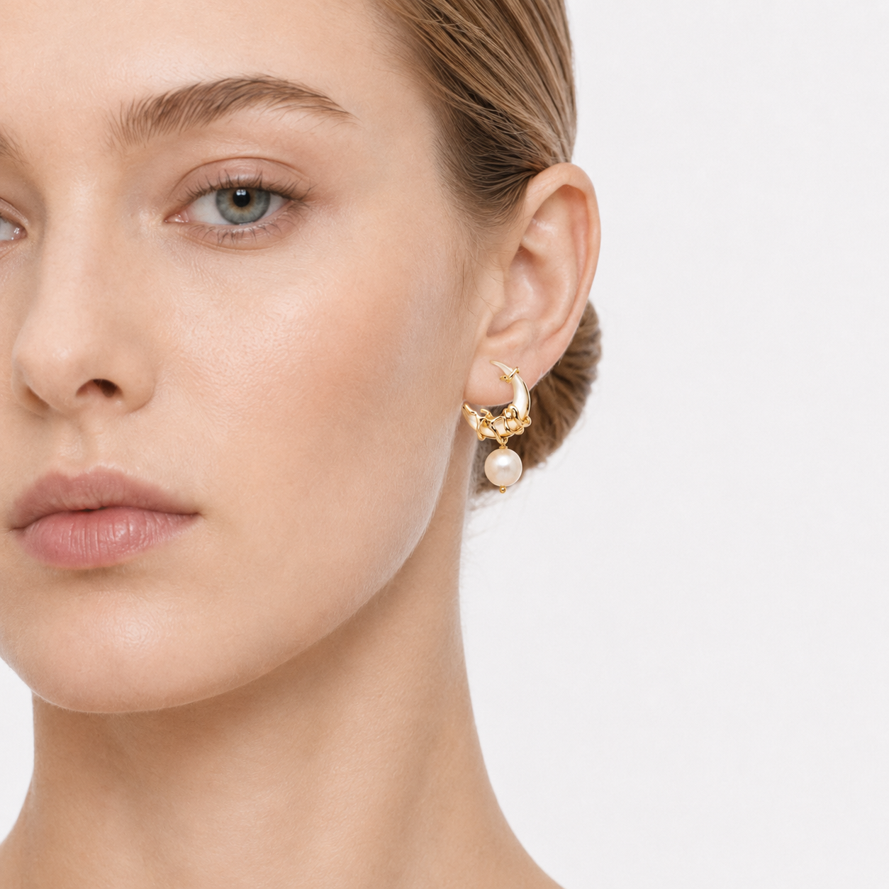 CASCADA PEARL CHAIN DROP EARRINGS-400027F