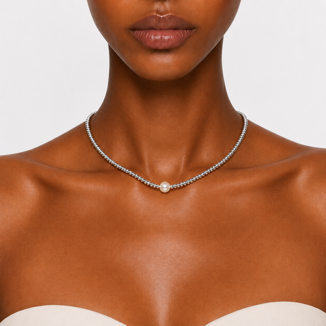 PALISADES - SILVER ROPE CHOKER
