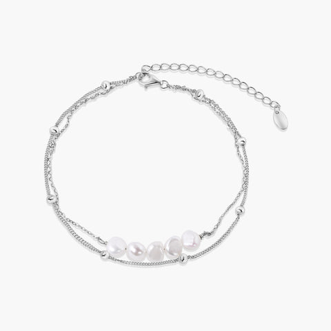 BLISS PEARL AND CHAIN ANKLET