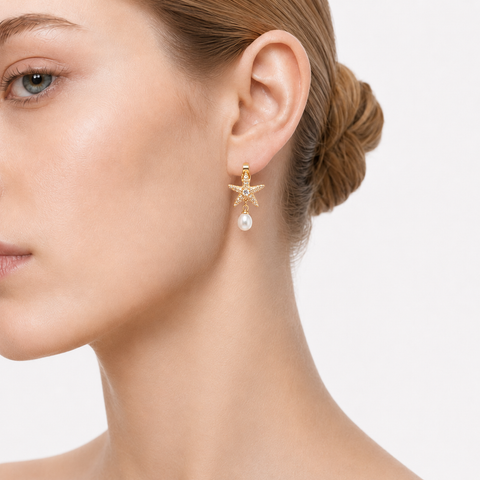 LAGUNA STARFISH - PEARL DROP EARRINGS