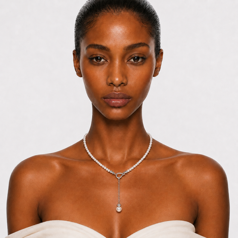 SEASIDE - PEARL LARIAT NECKLAC