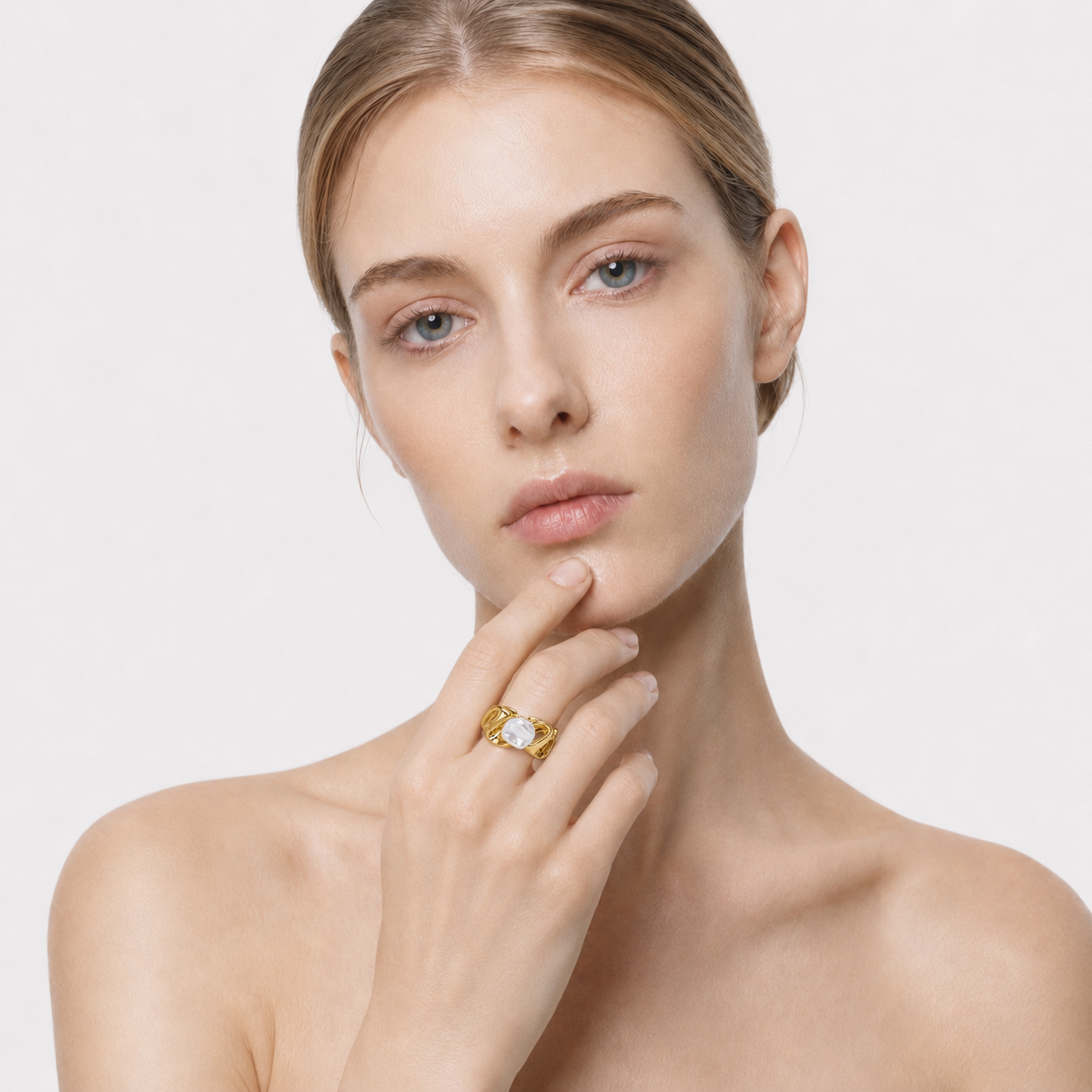 MALIBU WAVE PEARL OPEN RING