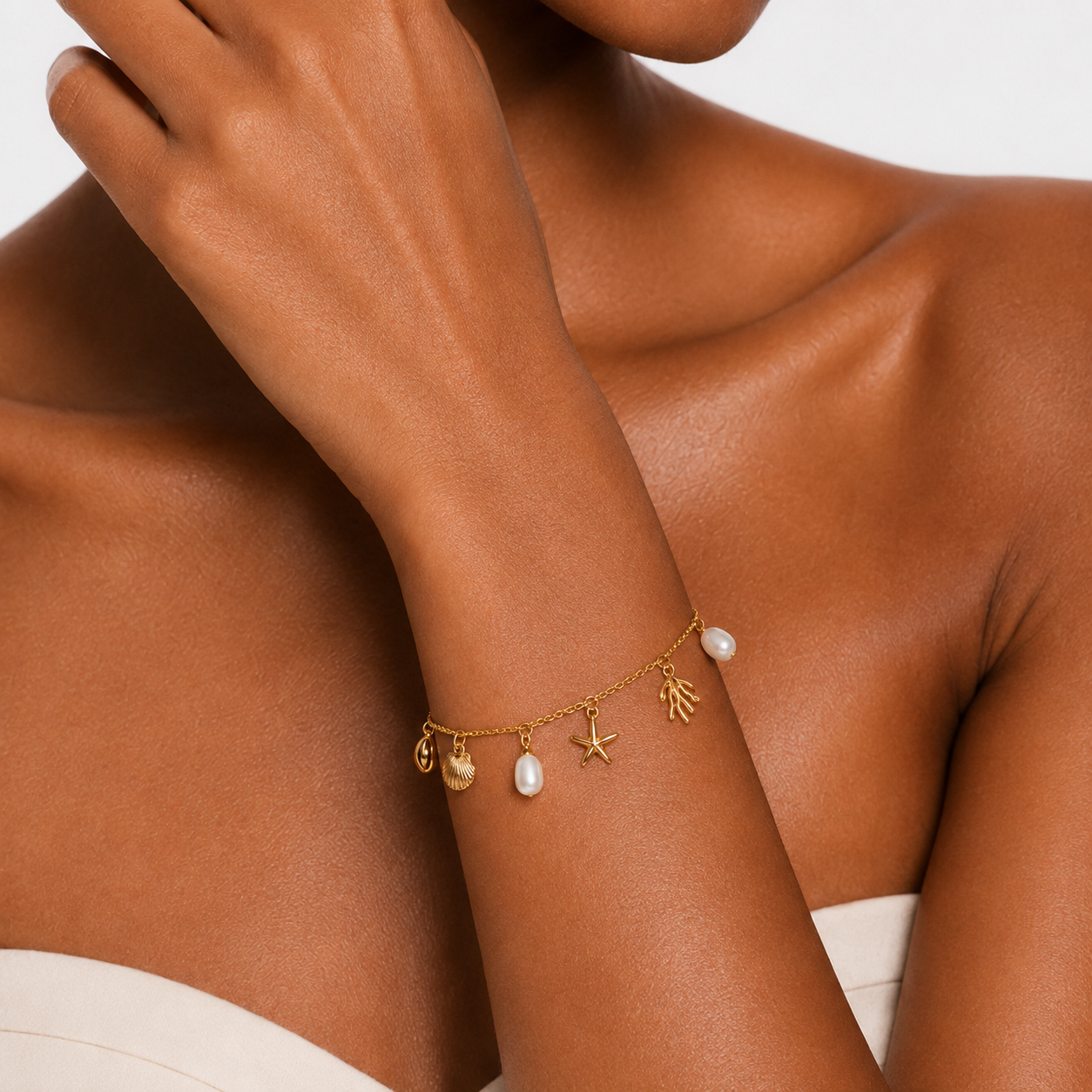 CAPRI COAST - PEARL CHARM BRACELET