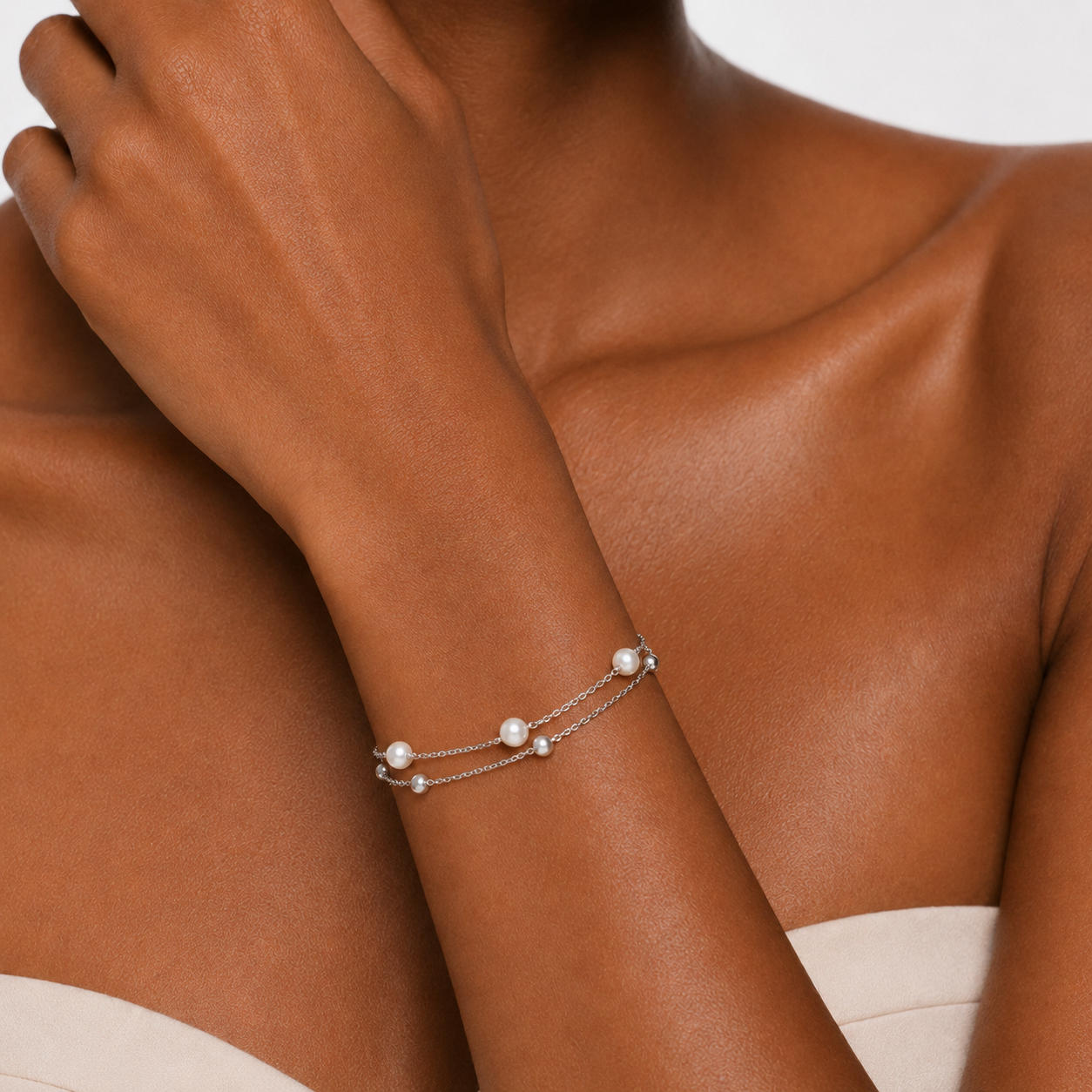 PACIFICA - DOUBLE STRAND PEARL BRACELET