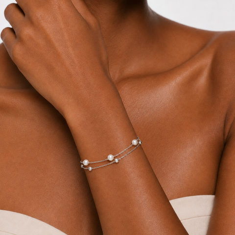 PACIFICA - DOUBLE STRAND PEARL BRACELET