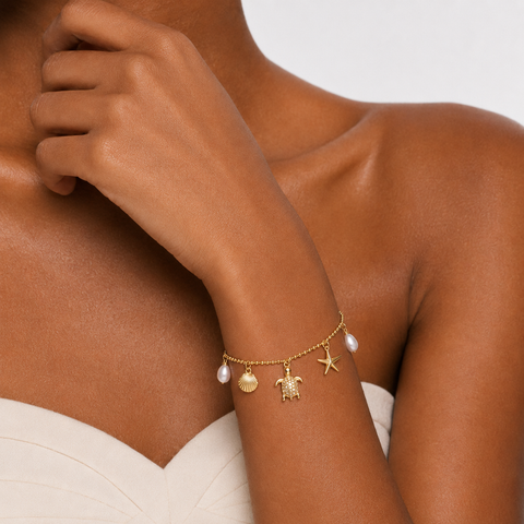 LAGUNA TIDE - COASTAL PEARL CHARM BRACELET
