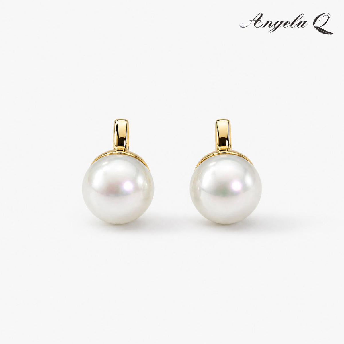 18-Carat Artificial Gemstone Seaside Pearl Drop Earrings, Drop Shape, Single Pair -400040P