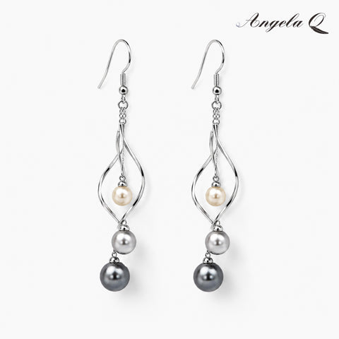 PACIFIC DROP - DOUBLE PEARL EARRINGS