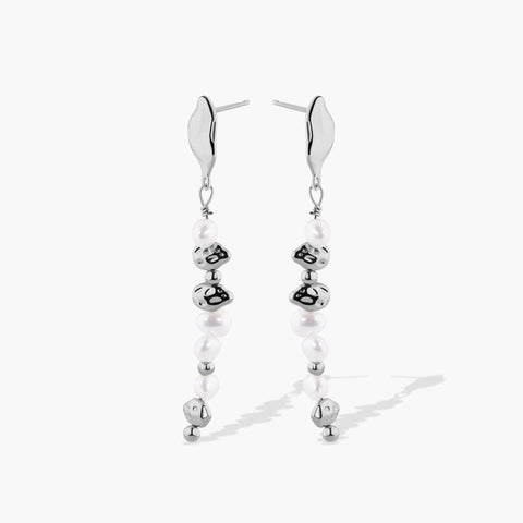 ROCKSTAR PEARL DANGLE EARRINGS
