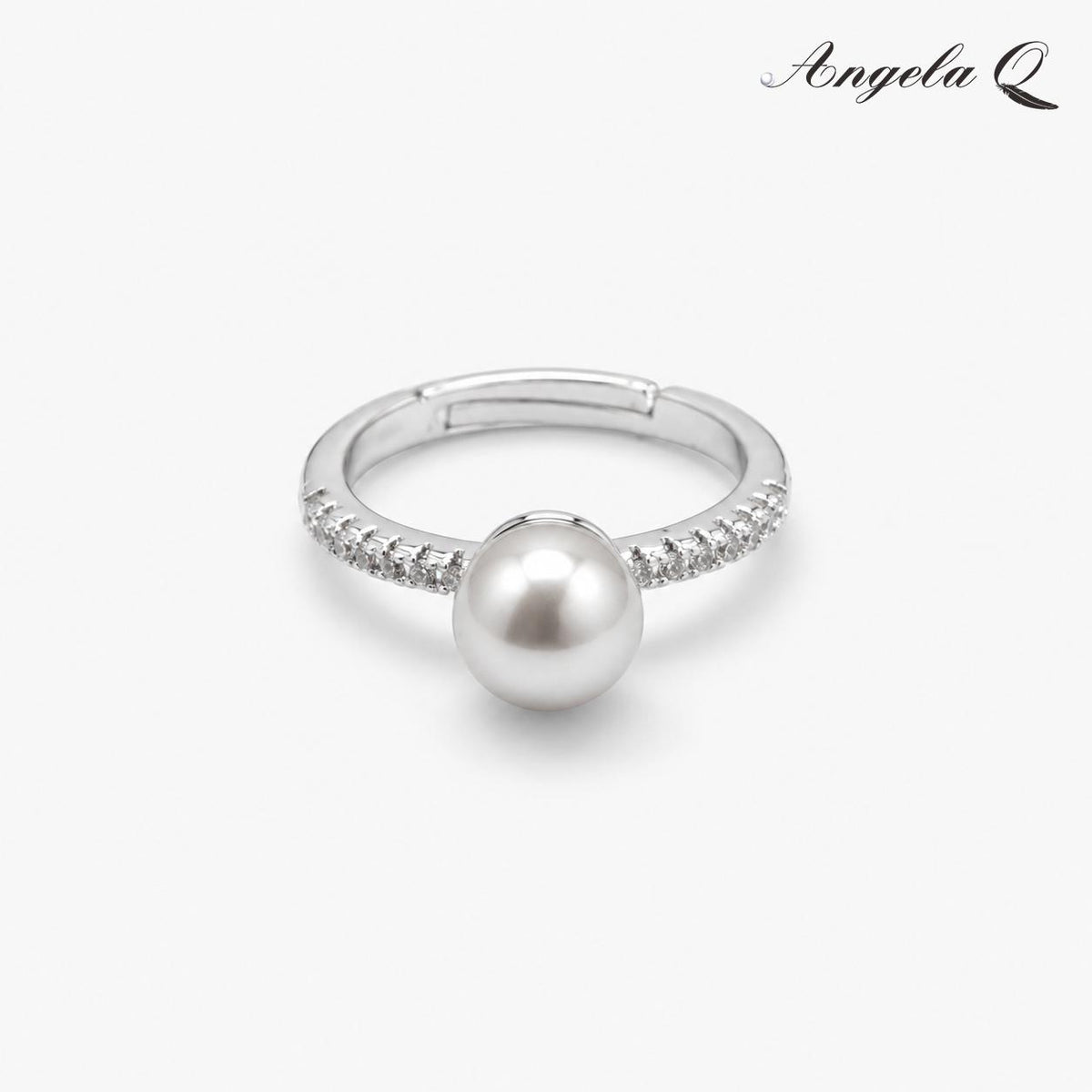PEBBLE BEACH PEARL TEXTURED SILVER RING-300019P