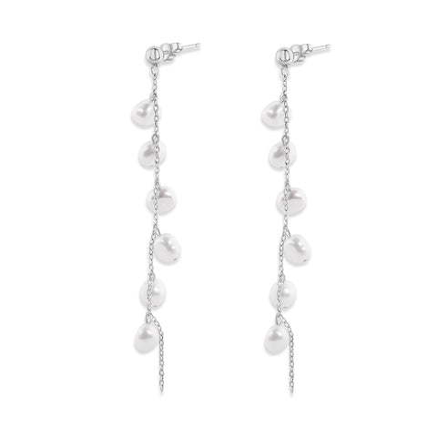 JET-SETTER PEARL DANGLE EARRINGS