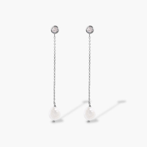 INFLUENCER DANGLE PEARL EARRINGS