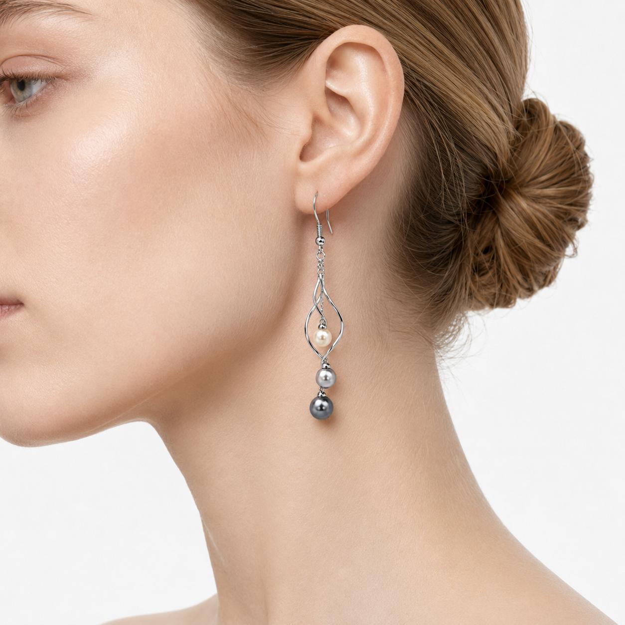 PACIFIC DROP - DOUBLE PEARL EARRINGS