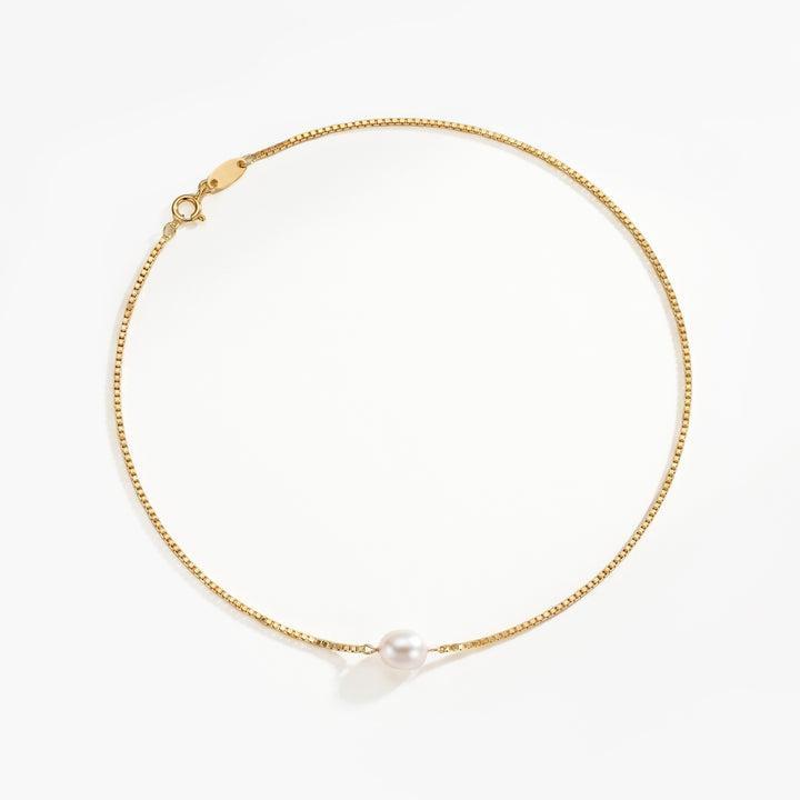 ZUMA-GOLD CHAIN NECKLACE WITH BAROQUE PEARL