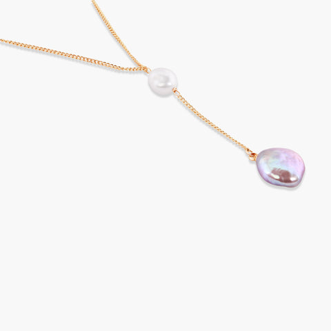 PEARL PLUNGE BAROQUE DROP NECKLACE