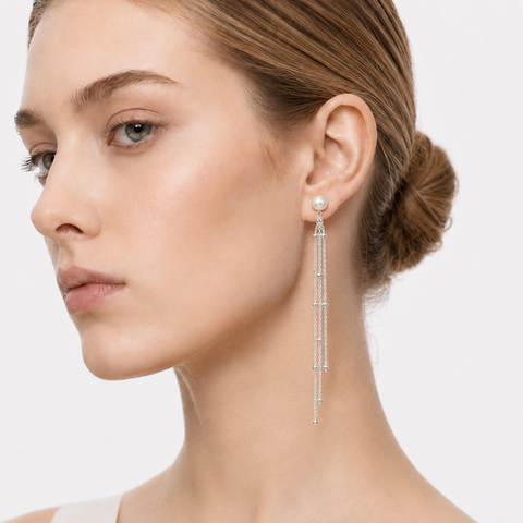 PACIFICA - PEARL FRINGE DROP EARRINGS