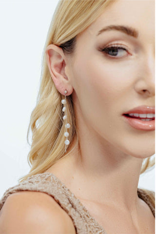 JET-SETTER PEARL DANGLE EARRINGS
