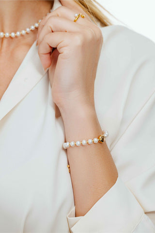 ROCK & PEARL ADJUSTABLE BRACELET