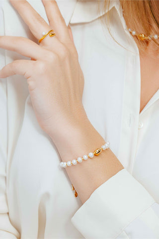 ROCK & PEARL ADJUSTABLE BRACELET