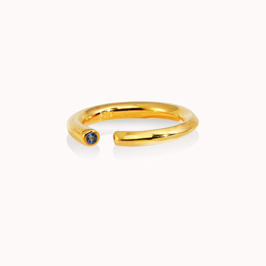 Open Design Sapphire Ring