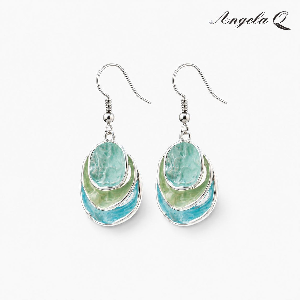 AVALON AQUA SHELL DROP EARRINGS-400051N