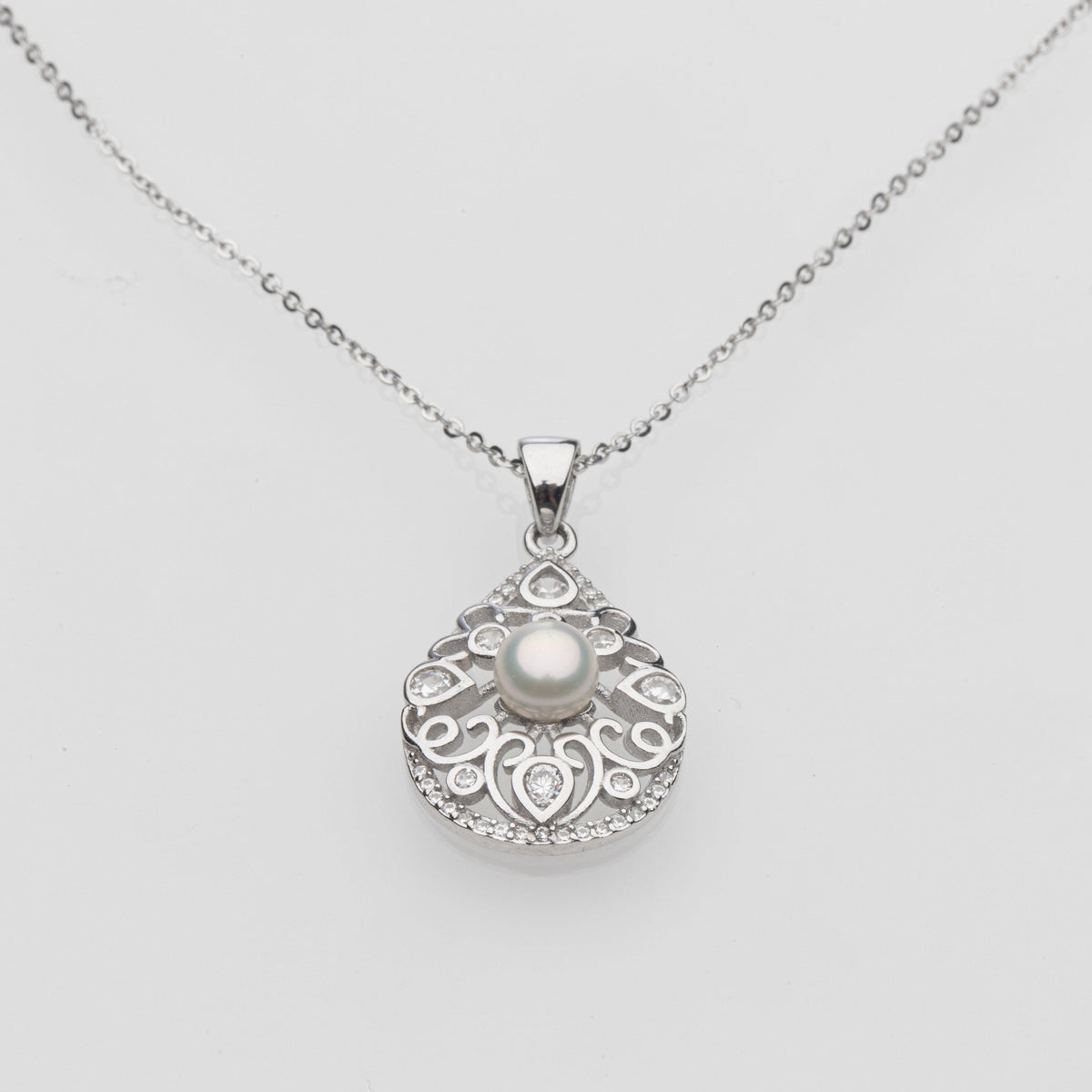 Angelaqpearl， pearl necklace， pearl pendant