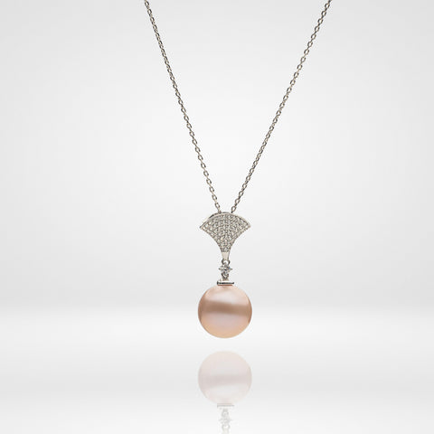 Angelaqpearl， pearl necklace， pearl pendant