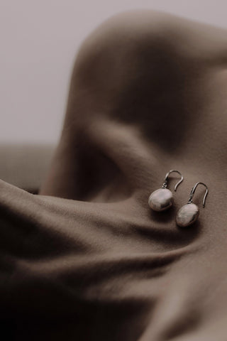 AngelaQ pearl jewelry, pearl earrings