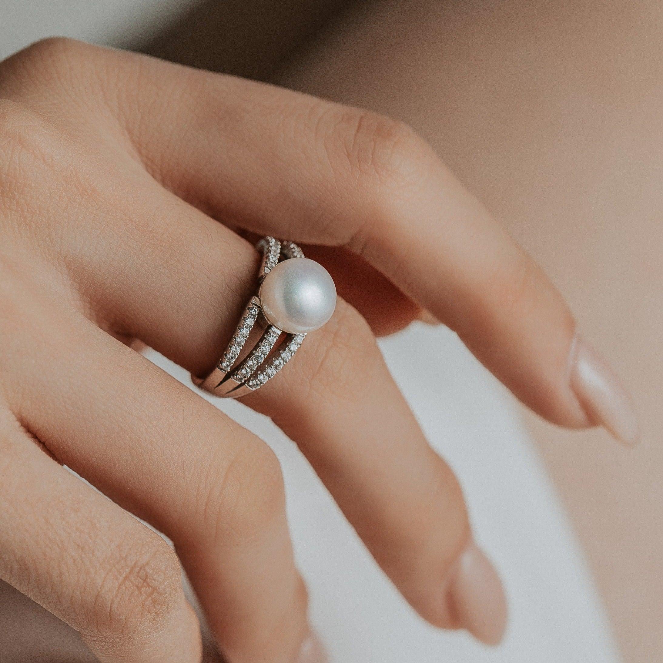 AngelaQ pearl jewelry, pearl ring