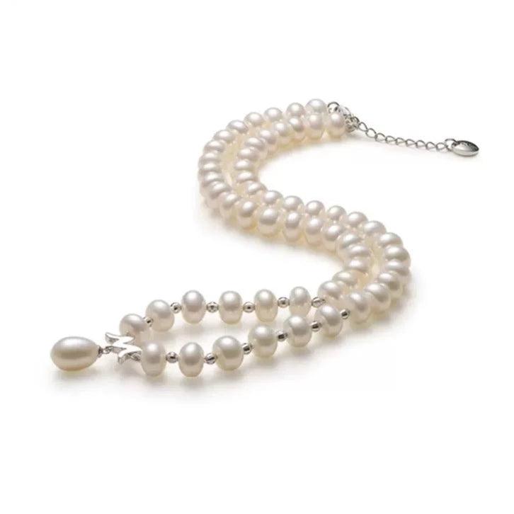 Angelaqpearl， pearl rope necklace， pearl pendant