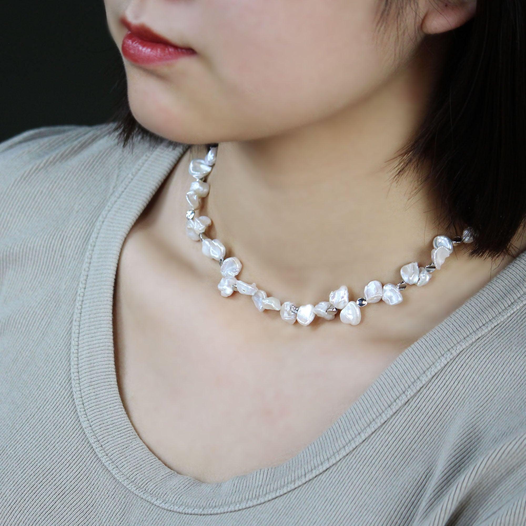 Angelaqpearl， pearl rope necklace， pearl pendant