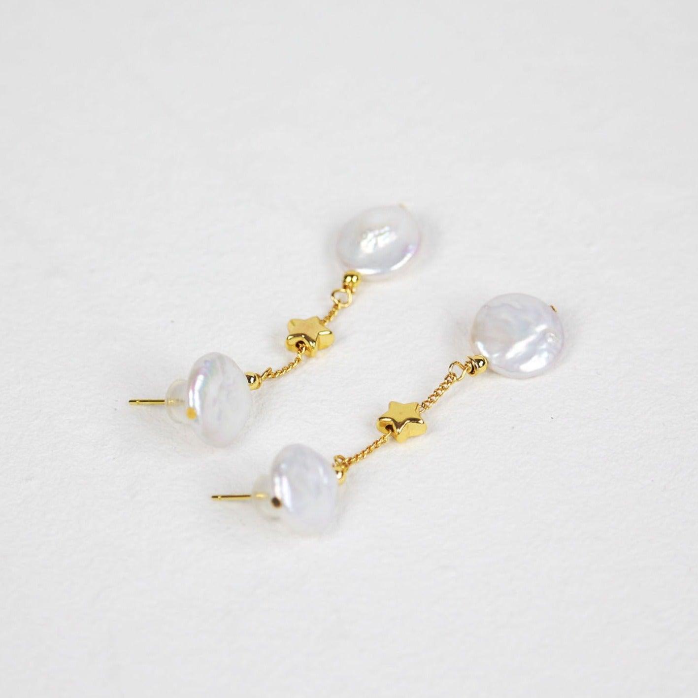 AngelaQ pearl jewelry, pearl earrings