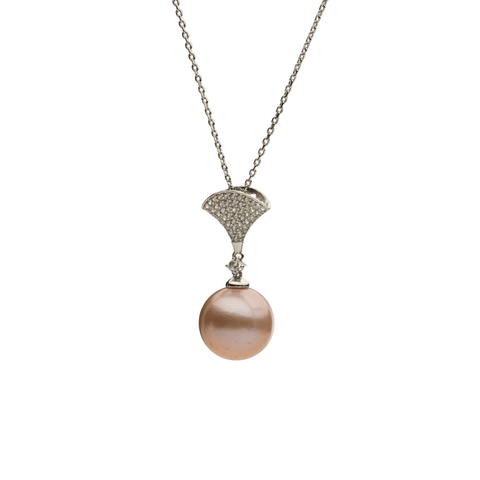 Angelaqpearl， pearl necklace， pearl pendant