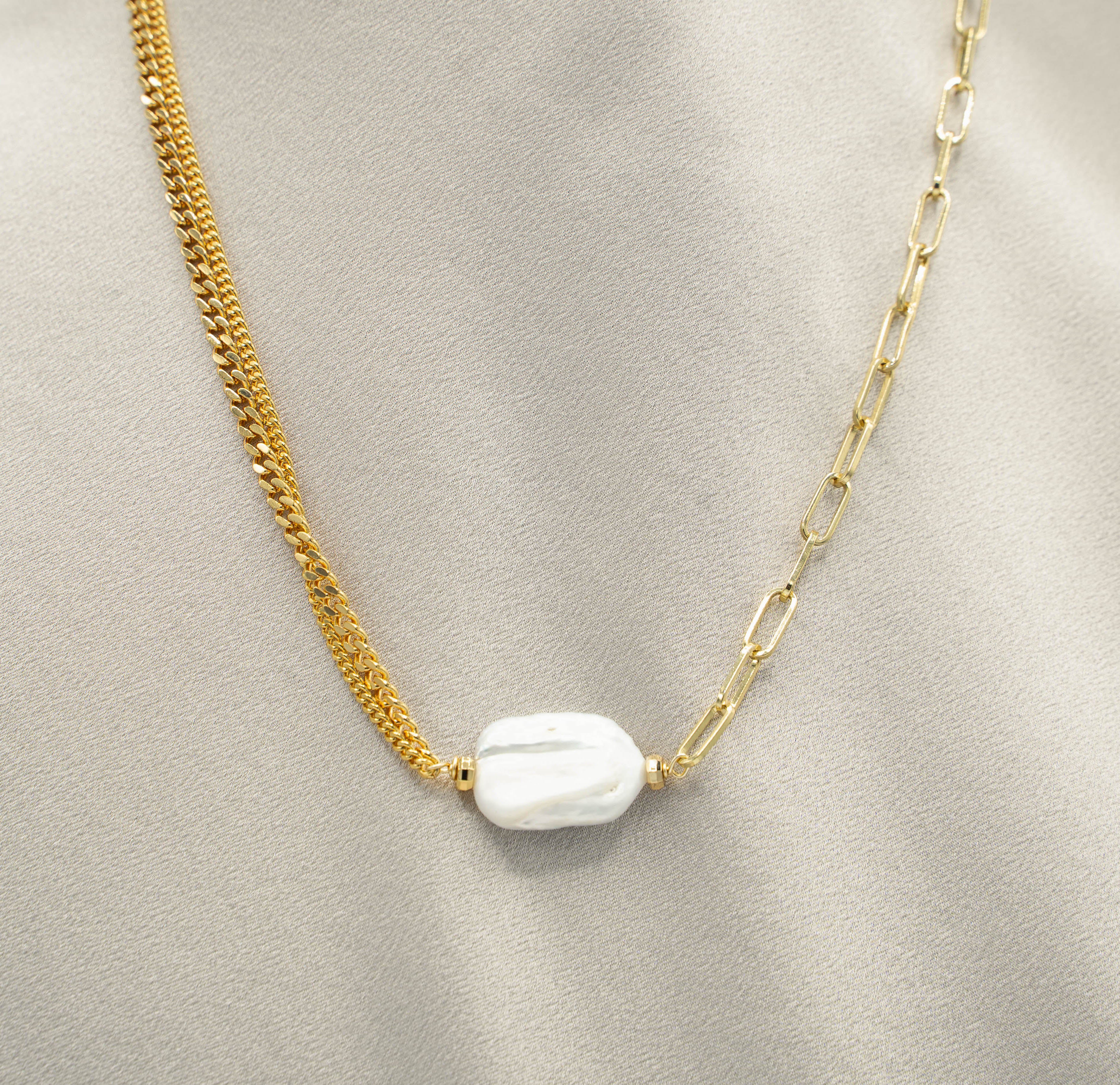 Angelaqpearl， pearl rope necklace， pearl pendant