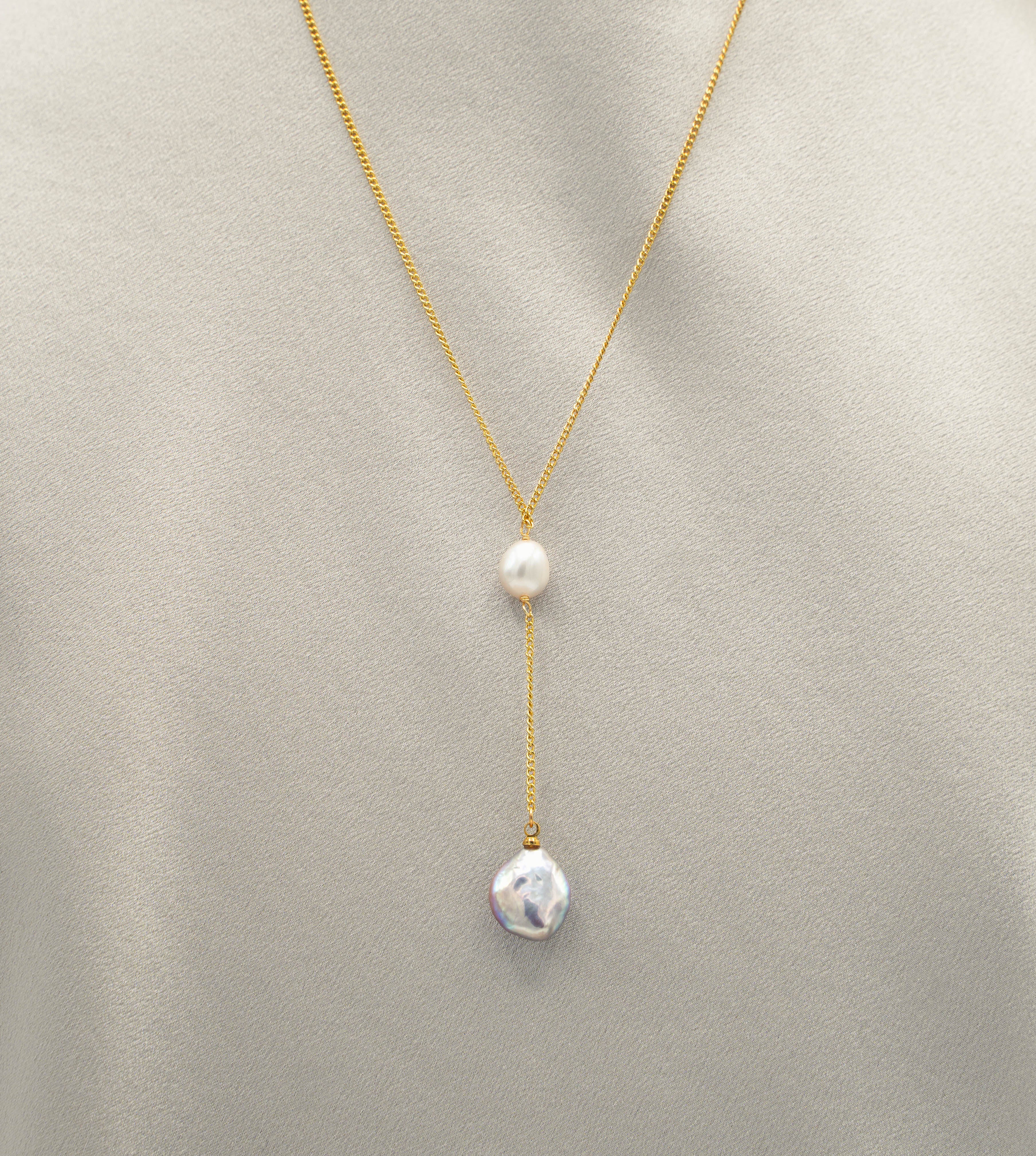 Angelaqpearl， pearl necklace， pearl pendant